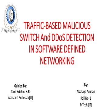 Traffic Based Malicious Switch and DDoS Detection in Software Defined Network