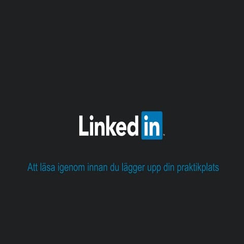 Instruktioner - lägg upp en praktikplats #welcometalent 