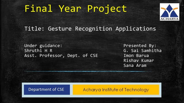 Hand Gesture Recognition Applications