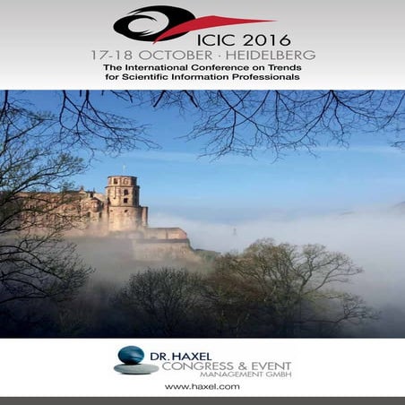 The Final ICIC 2016 Programme in Heidelberg