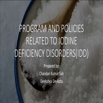 Iodine deficiency disorders | PPTX