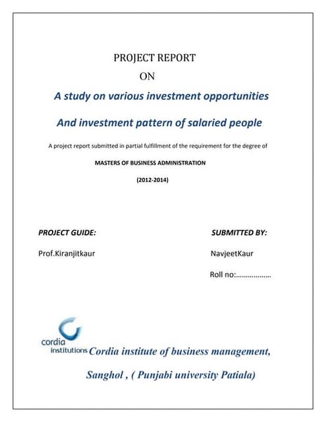 Investors Attitude Towards Mutual Fund Questionnaire Investors Attitude Towards Mutual Fund Questionnaire