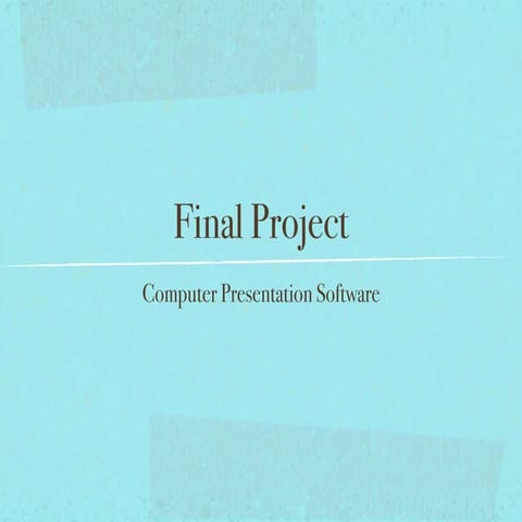 Final project | PPT