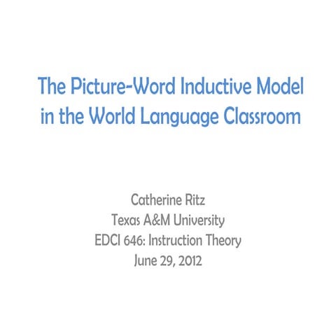 Picture-Word Inductive Model in World Languages
