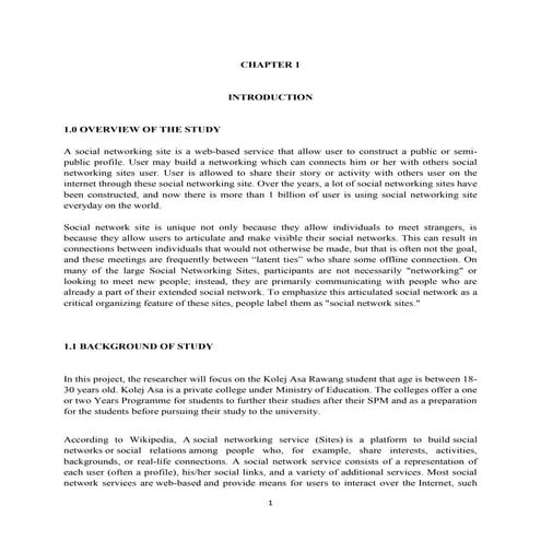 Final project: A Survey of Convenience and Benefit of Social Networking Sites...