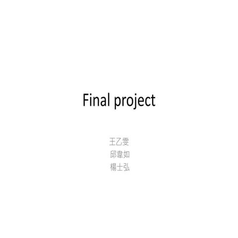Final project | PPSX