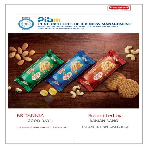 Final project on Britannia company and competitor 