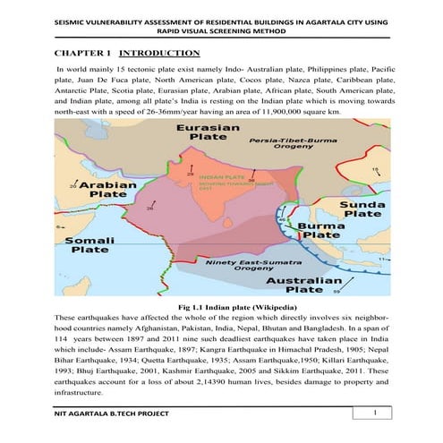 SEISMIC VULNERABILITY ASSESSMENT OF RESIDENTIAL BUILDINGS IN AGARTALA CITY US...