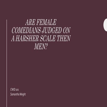 Final project - Samantha Weight CWID