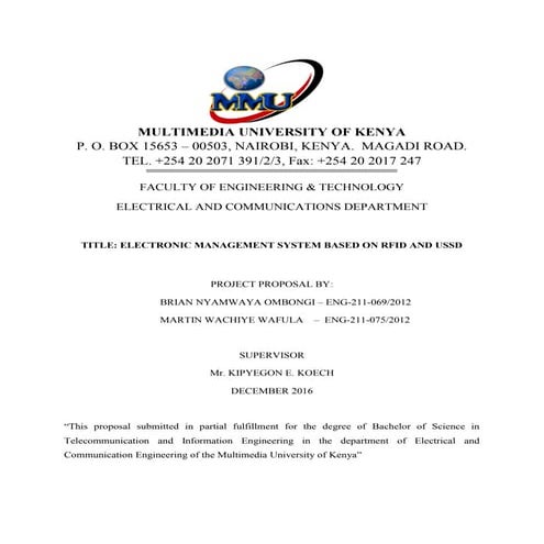 ELECTRONIC MANAGEMENT SYSTEM BASED ON RFID AND USSD