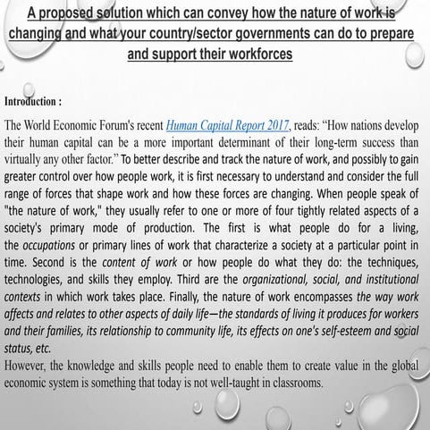 Changing work and its impact on Human Resources