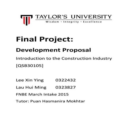 ICI Final project: Development Proposal | PDF