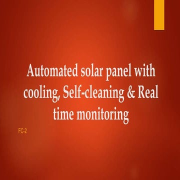 Fully Automated Solar panel with real time monitoring