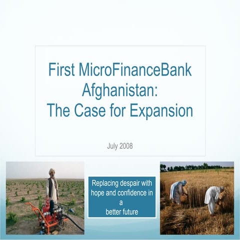 Hypothetical MFI: First MicroFinanceBank Afghanistan