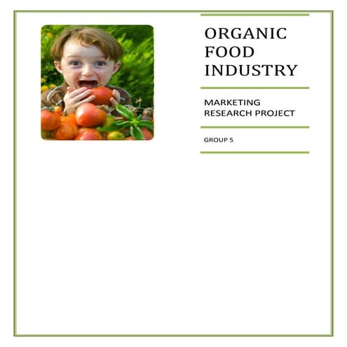 Consumer Behavior - Organic Food in India