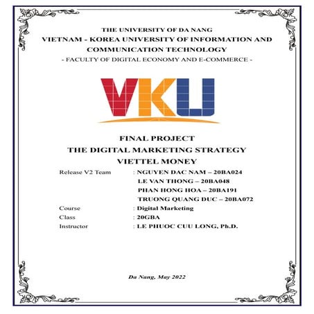 THE DIGITAL MARKETING STRATEGY VIETTEL MONEY