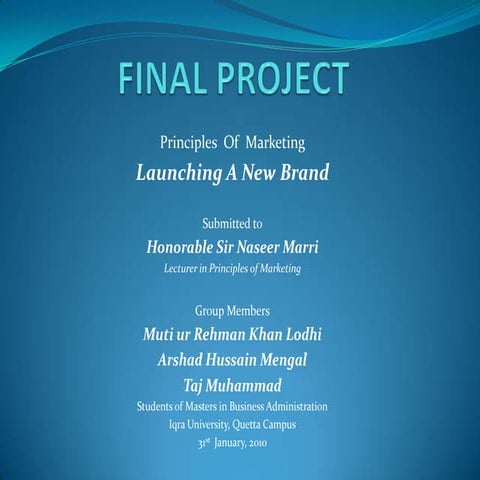 Final project marketing