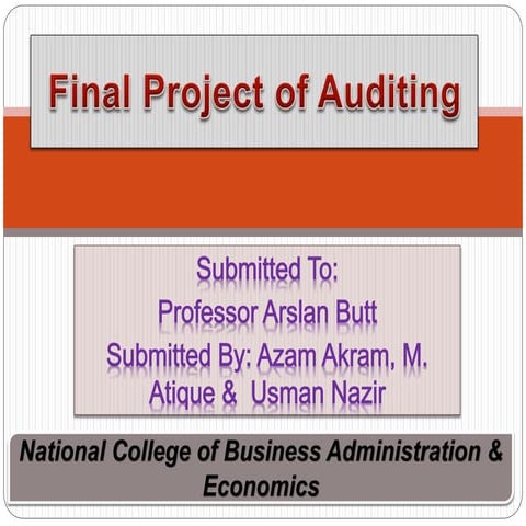 Final project of auditing