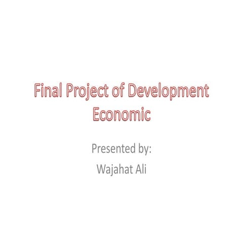 Final project of development economic
