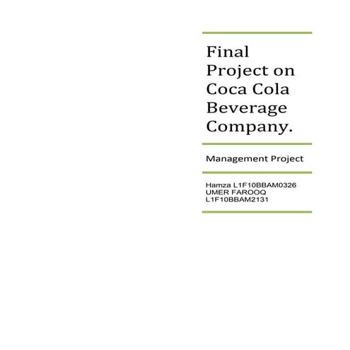 Final project on coca cola beverage company (autosaved)