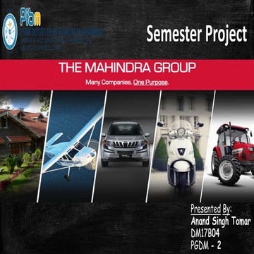 Mahindra Presentation : Analysis of Mahindra & Mahindra Scorpio