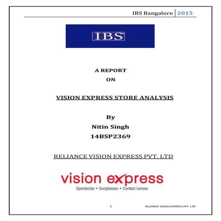 Final project report of Vision Express | DOCX
