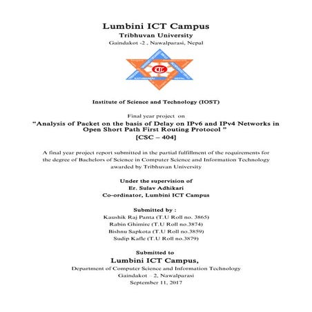 Analysis of Packet on the basis of Delay on IPv6 and IPv4 Networks in Open Sh...