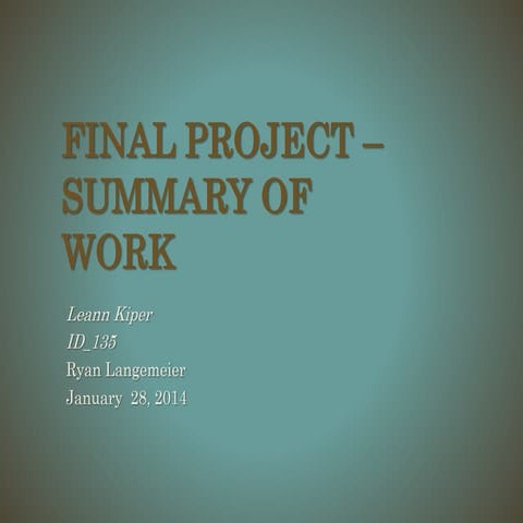 Residential & Commercial Space Planning – summary of work