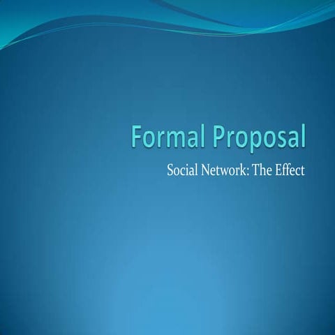 Final proposal