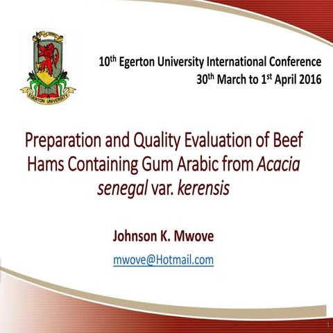 Beef Hams containing Gum arabic 