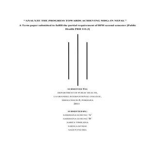 ANALYZE THE PROGRESS TOWARDS ACHIEV...