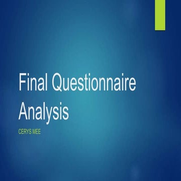 Final Questionnaire Analysis