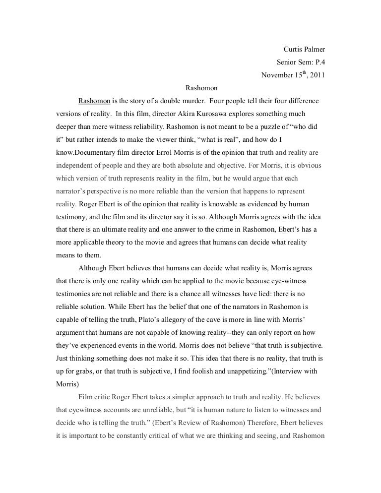 Rashomon essay