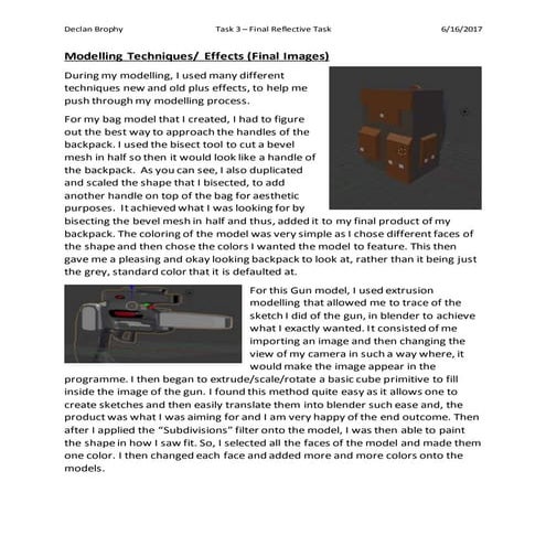 Final reflective task