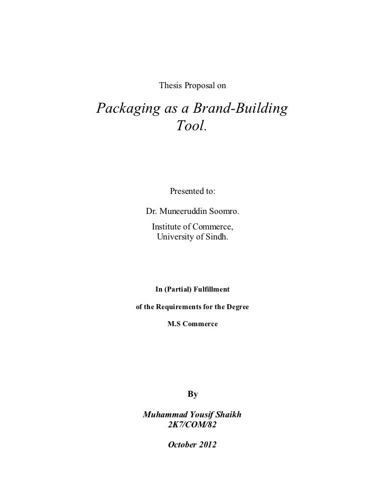 Branding dissertation proposal