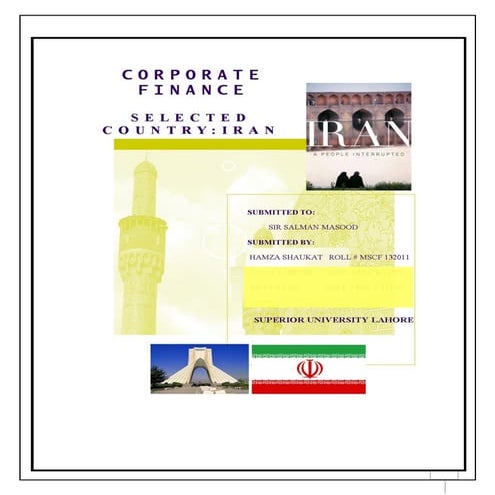 Iran Financial institutions and Markets