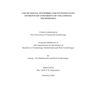 USE OF SOCIAL NETWORKS AND ITS EFFE...