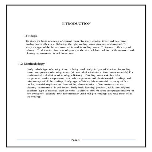 Final report on spent solution in hydro