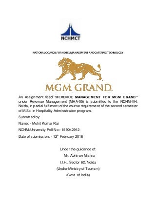 MGM GRAND Revenue Management