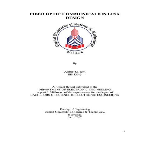 Optical Fiber link Design Complete guide by Aamir Saleem