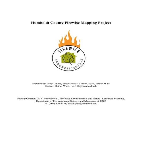 Humboldt County Firewise Mapping Project - Final report