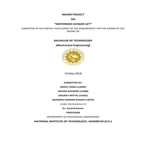 Motorized Sccissor Lift 