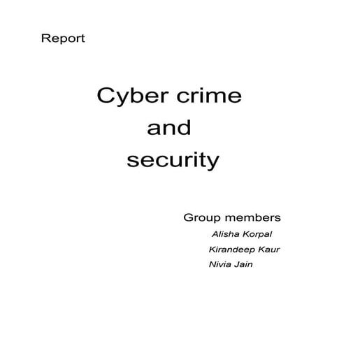 Report of cyber crime