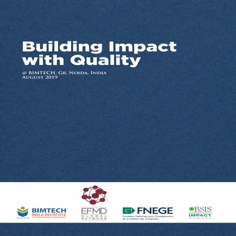 Building impact with Quality (BSIS Report)  - BIMTECH, Greater Noida