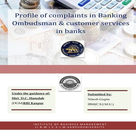 Banking Ombudsman Complaints profile