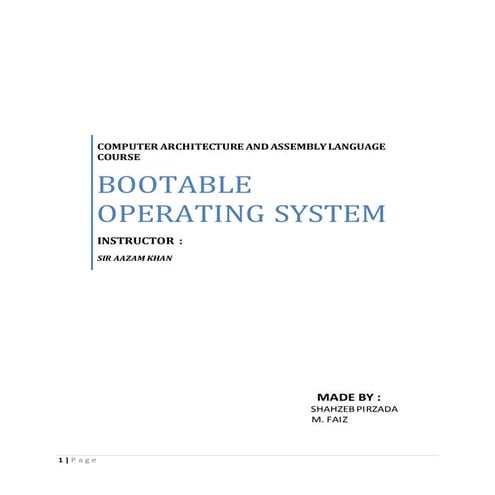 BOOTABLE OPERATING SYSTEM