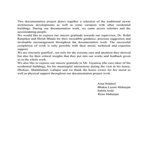 Documentation on "Traditional residential dwelling"