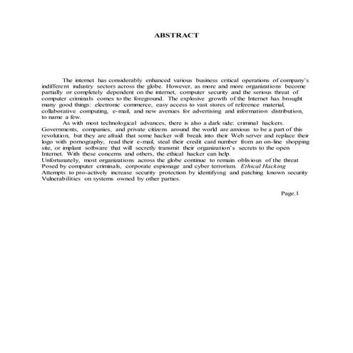 Final report ethical hacking