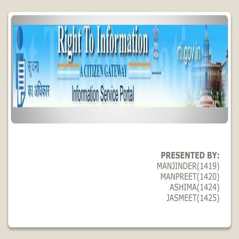 Final report of rti | PPT