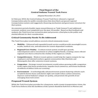 Final report of the task force